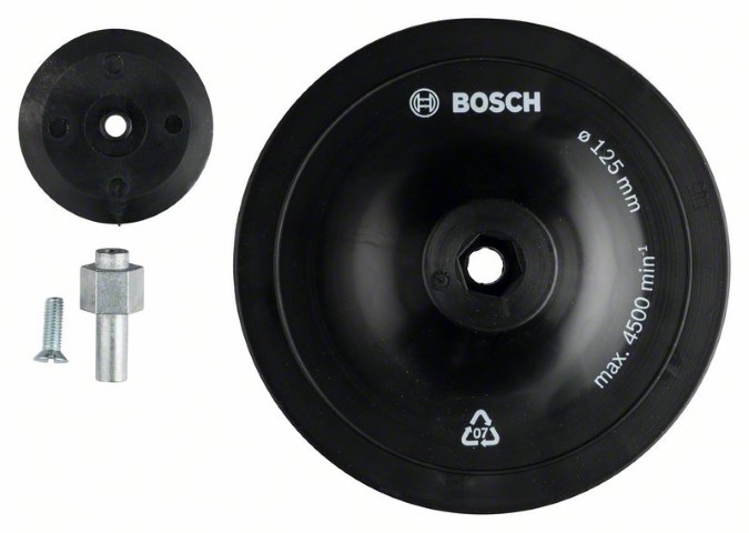 RUBBER BACKING PAD WITH 8MM SHANK 125 MM WITH 8 MM SHANK 